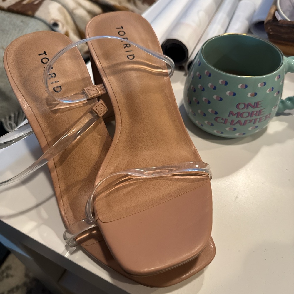 Torrid Women's Blush Sandals with Clear Straps